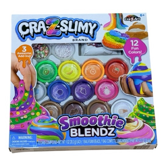 Cra-Z-Art Other - Cra-Z-Slimy Smoothie Blendz Slime Kit – 12 Fun Colors DIY Slime Set (Ages 6+)